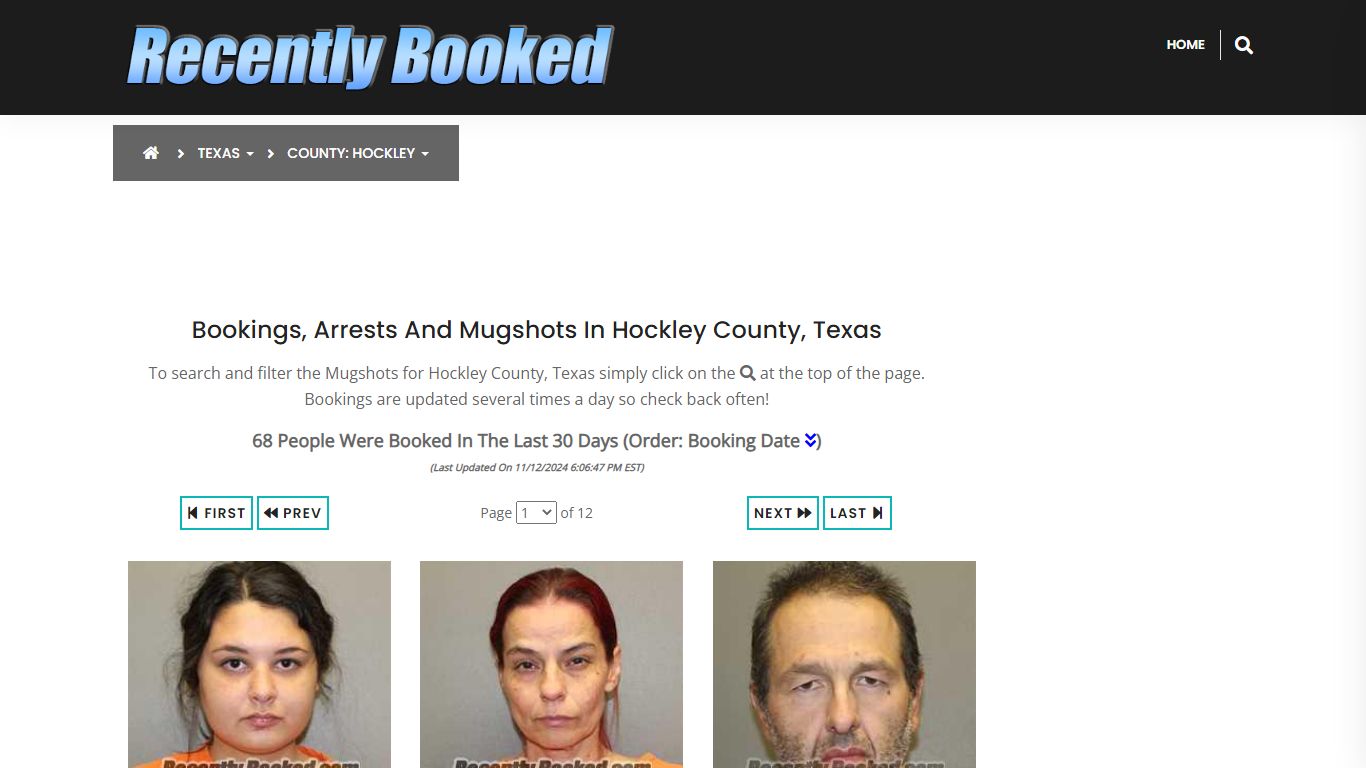 Bookings, Arrests and Mugshots in Hockley County, Texas - Recently Booked