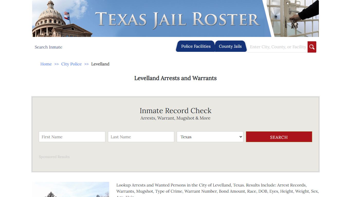 Levelland Arrests and Warrants - Jail Roster Search