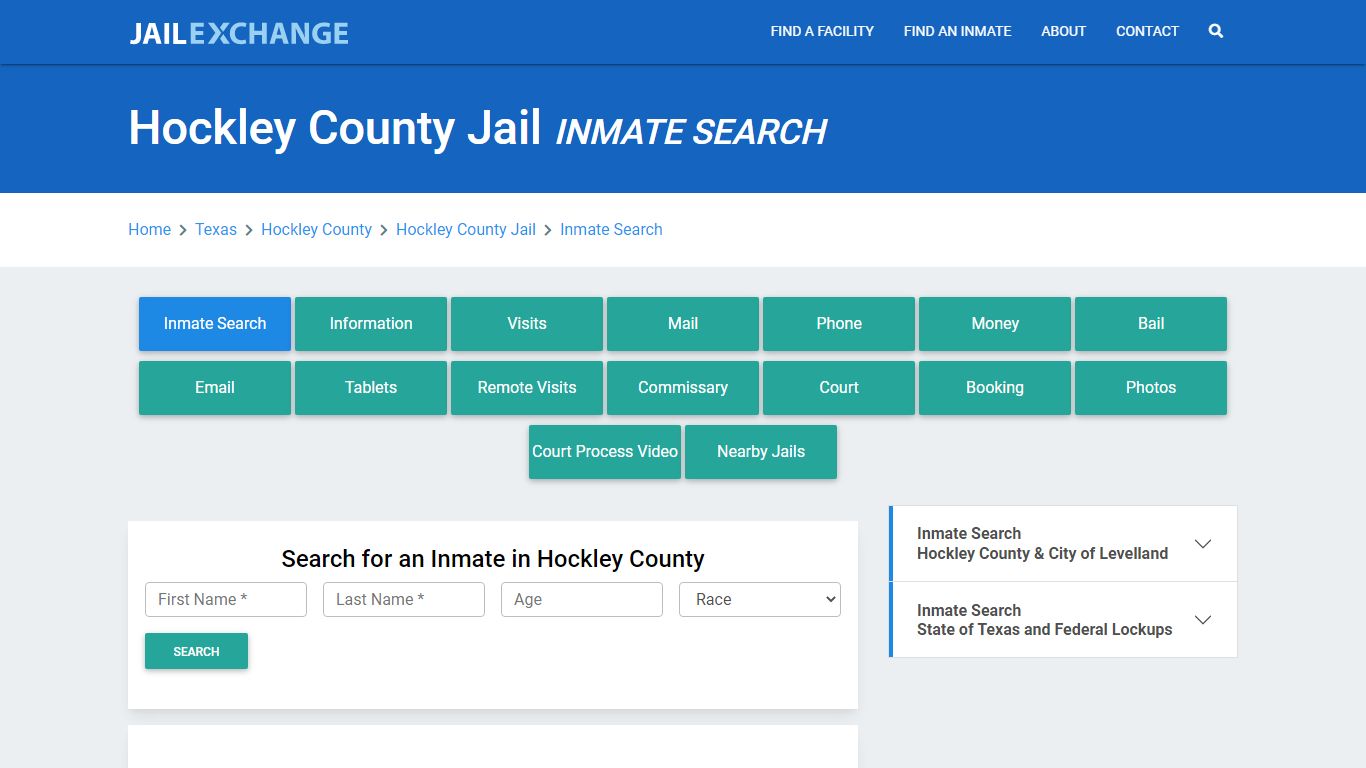 Hockley County Jail, TX Inmate Search: Roster & Mugshots